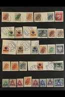 LOCAL POSTAGE DUE HANDSTAMPS 1919 Interesting Mostly Used Collection Of Various Local "PORTO" Handstamps Presented On A  - Autres & Non Classés