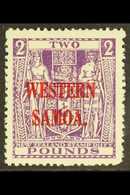 1935 £2 Bright Purple, Arms, On Cowan Paper, SG 193, Very Fine Mint. For More Images, Please Visit Http://www.sandafayre - Samoa (Staat)