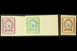 1964 IMPERF VARIETIES 15th Anniv Of Declaration Of Human Rights, Complete Set, As SG 493/5, Variety IMPERF. 3p And 6p Ma - Arabie Saoudite