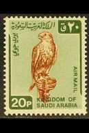 1968-72 20p Orange-brown & Bronze-green Air Falcon, SG 1025, Very Fine Never Hinged Mint, Fresh. For More Images, Please - Arabie Saoudite
