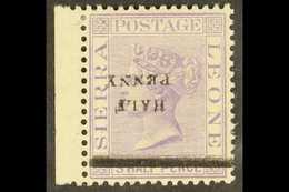 1893 ½d On 1½d Lilac, Wmk CA, Variety "surcharge Inverted", SG 39a, Very Fine Marginal Mint. For More Images, Please Vis - Sierra Leone (...-1960)