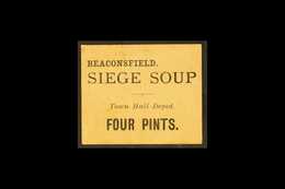 BOER WAR SIEGE NOTE - Siege Of Kimberley, Beaconsfield Suburb, Black On Beige, Soup Ticket For Four Pints At The "Town H - Non Classificati