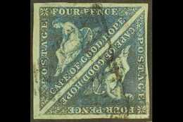 CAPE 1853 4d Deep Blue, On Slightly Blued Paper, PAIR, SG 4, Good To Fine Used, Full Margins. For More Images, Please Vi - Ohne Zuordnung