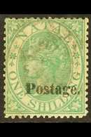 NATAL 1869 (wmk Crown CC) 1s Green Overprinted "Postage." (12.75mm Long), SG 37, Lightly Postmarked, Fine Condition. A R - Ohne Zuordnung