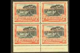 1927-30 3d Black & Red, Perf.14x13½, IMPRINT BLOCK OF 4, SG 35a, Hinged On Top Pair, Lower Stamps Never Hinged Mint. For - Unclassified