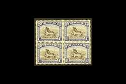 1947-54 1s Blackish Brown & Ultramarine, Issue 5, MISSING PERF HOLE At Centre Of Block Of 4, Union Handbook V4, SG 120a, - Zonder Classificatie