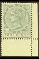 1885-96 4d Grey With MALFORMED "CE" In "PENCE" Variety, SG 22b, Very Fine Mint, Lower Right Corner Marginal. For More Im - Trinidad En Tobago (...-1961)