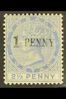 1886-89 "1 PENNY" On 2½d Dull Blue, SG 29, Mint. For More Images, Please Visit Http://www.sandafayre.com/itemdetails.asp - Trinidad & Tobago (...-1961)