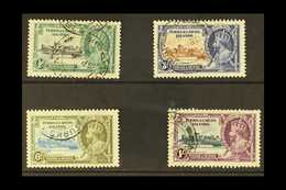 1935 Silver Jubilee Set, The 1s With "Kite And Vertical Log Variety, SG 187/90k, Fine Used, The 1s With A Few Nibbled Pe - Turks & Caicos (I. Turques Et Caïques)