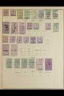 REVENUE STAMPS - SCOTLAND Collection On Album Page. With LAW COURTS QV Range To £1 (3 Different), Overprinted "SPECIMEN" - Andere & Zonder Classificatie