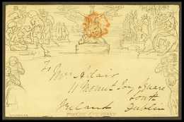1840 MULREADY ENVELOPE. (Oct 1st) 1d Envelope, (A162) Forme 3, Printed In Black With Red Maltese Cross Cancel To Front,  - Other & Unclassified