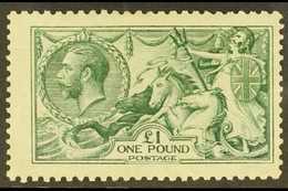 1913 £1 Dull Blue Green Waterlow Seahorse, SG 404, Mint Very Lightly Hinged. Lovely Fresh Stamp. For More Images, Please - Zonder Classificatie