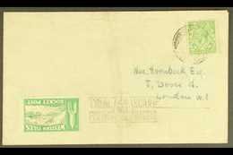 1934 ROCKET POST CRASH. 1934 (28 July) Env With ½d Stamp Tied "Harris / Isle Of Harris" Cds With Green "Western Isles /  - Unclassified