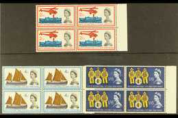 1963 Lifeboat Congress Ordinary And Phosphor Sets (SG 639/41p) In Never Hinged Mint Marginal BLOCKS OF FOUR. (6 Blocks = - Other & Unclassified