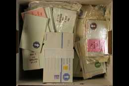 1970s-80's POSTAL STATIONERY ACCUMULATION. A Small Box Filled With Unused Aerogramme & Postal Stationery Pre-paid Envelo - Autres & Non Classés