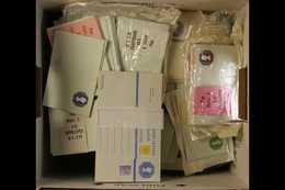 1970s-80's POSTAL STATIONERY ACCUMULATION. A Small Box Filled With Unused Aerogramme & Postal Stationery Pre-paid Envelo - Other & Unclassified