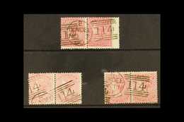 SCOTLAND 1855-57 Fine Used Group Of 4d Horizontal Pairs Each With The "114" Duplex Cancellation Of DUNDEE Of 1860-61, In - Other & Unclassified