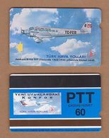 AC - TURK TELECOM PHONECARDS -  JUNKERS F - 13 60 CREDITS 19 APRIL 1994 - Avions