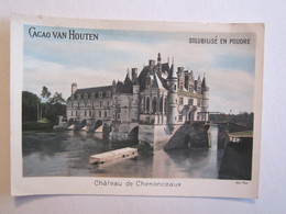 Chromo Chromos Cacao Van Houten Château De Chenonceaux - Van Houten