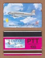 AC - TURK TELECOM PHONECARDS -  DOUGLAS DC - 3 100 CREDITS ​19 APRIL 1994 - Avions