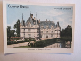 Chromo Chromos Cacao Van Houten Château D'Azay Le Rideau - Van Houten