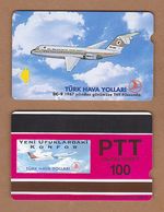 AC - TURK TELECOM PHONECARDS -  DOUGLAS DC - 9 100 CREDITS 19 APRIL 1994 - Avions