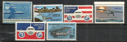 B-52, F-104,Hydravion M-130, Spirit Of St Louis,Curtiss Jenny,etc.  6 Timbres Differents Neufs ** (Air Mail Stamps) - 3b. 1961-... Nuovi