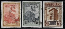 SAN MARINO 1942-43 SCOTT 190,192,215 CANCELLED - Usati