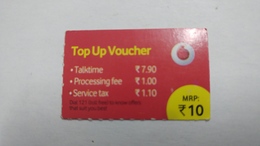 India-top Up Voucher Card-(37k)-(rs.10)-(bangalore)-(look Out Side)-used Card+1 Card Prepiad Free - Indien