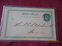Carte Entier Postal De Norvege De 1889 - Briefe U. Dokumente