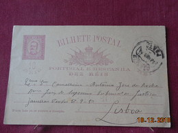 Carte Entier Postal Du Portugal De 1894 Pour La France - Cartas & Documentos