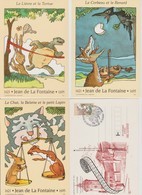 Fables De La Fontaine  = 6 Cartes Oblitérés.1995 La Ciotat  ~ Entier Repiqué - Overprinter Postcards (before 1995)