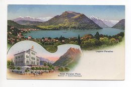 LUGANO-PRADISO Litho Hotel Pension Flora Gel. 1928 V. Chiasso N. Root - Chiasso