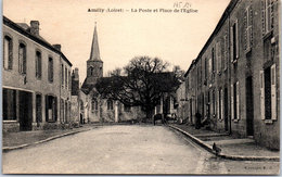 45 AMILLY - La Poste Et La Place De L'église - Amilly