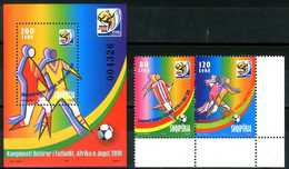 ALBANIA 2010** - FIFA World Cup "South Africa 2010" - Miniblock + Coppia MNH, Come Da Scansione. - 2010 – Sud Africa