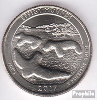 USA KM-Nr. : 2017 Stgl./unzirkuliert Effigy Mounds National Monument Stgl./unzirkuliert 2017 25 Cent Effigy Mounds Natio - 2010-...: National Parks