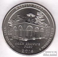 USA KM-Nr. : 2016 Stgl./unzirkuliert Harpers Ferry National Historical Park Stgl./unzirkuliert 2016 25 Cent Harpers Ferr - 2010-...: National Parks