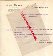 44 - NANTES- RARE FACTURE LOUIS BOUET & R. GUILLON-8 RUE GRESSET- NITRATE DE SOUDE-AGRICULTURE- 1914 - Agricultura