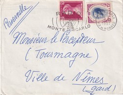 MONACO 1957 LETTRE DE MONTE CARLO AVEC FLAMME RADIO MONTE CARLO - Lettres & Documents