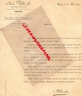 44- NANTES- RARE LETTRE  CHARLES VALLEE FILS 1895- 7 CHAUSSEE DE LA MADELEINE- ARDOISES ARDOISIERES ANGERS - Artigianato