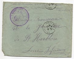 Guerre 1914-18--Lettre De VINCENNES Pour St HERBLON-44 --cachet Militaire 2ème Régiment Artillerie Lourde + St Herblon - 1. Weltkrieg 1914-1918