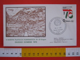 A.05 ITALIA ANNULLO - 1976 DOMODOSSOLA NOVARA VERBANIA VCO GIUGNO DOMESE MONETA MONEY - Münzen