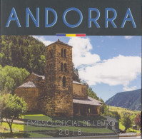 Andorra 2018 Stgl./unzirkuliert Official Kursmünzensatz Stgl./unzirkuliert 2018 Euro Reprint In Folder - Andorre