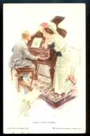 Harrison Fisher - Music Hath Charms / Circulated Postcard. 2 Scans - Fisher, Harrison