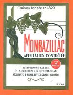étiquette De Vin De Monbazillac Aurélien Grenouilleau à Sainte Foy La Grande - Monbazillac