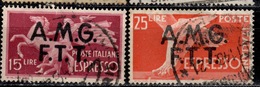 Triest+ 1947 Mi 24-25 Aufdruck - Posta Espresso