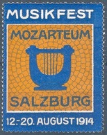 Vignette  "Musikfest Mozarteum Salzburg"           1914 - Nuevos