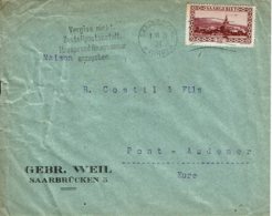 1929 - Sarre - Lettre De Sarrebourg Pour Pont Audemer - Tp N° 113 - Lettres & Documents