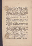 Canada Postal Stationery Ganzsache 1c. Victoria PRIVATE Print ADVERTISING TORONTO TELEGRAM, PEN Cancelled !! (2 Scans) - 1860-1899 Reinado De Victoria