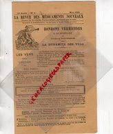 37- TOURS- RARE LA REVUE MEDICAMENTS NOUVEAUX-1894 N° 3-BONBONS VERMICIDES SPIGELINE-DYNAMITE DES VERS-MEDECINE MEDECIN - 1800 – 1899